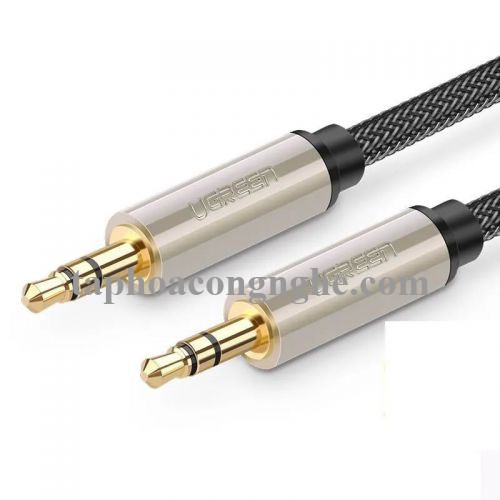 Ugreen 10605 3M màu Xám Cáp âm thanh 2 đầu 3.5mm dương cao cấp AV125 30010605